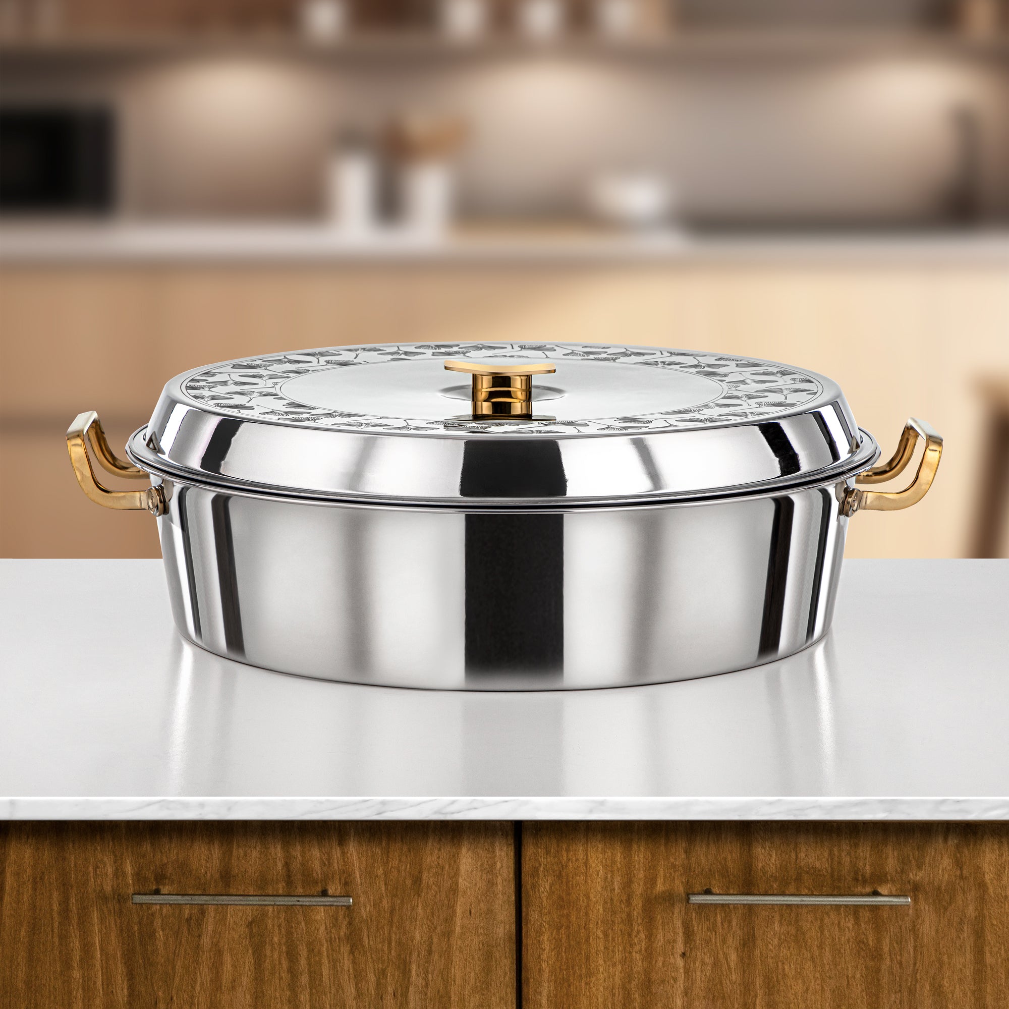 Almarjan Badr Hot Pot 40cm Silver & Gold