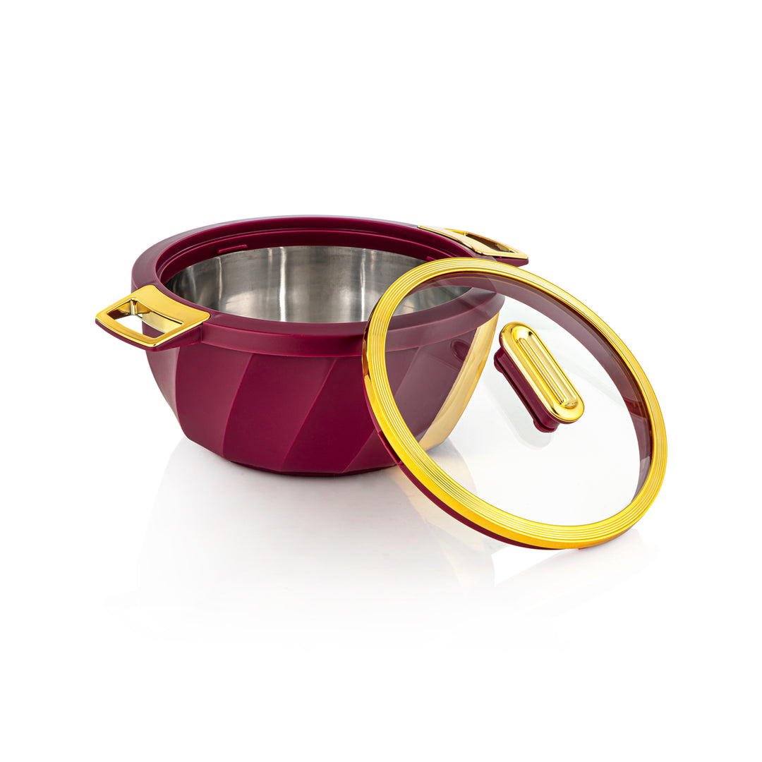 Almarjan 3 Piece Salwa Collection Plastic Hot Pot Red & Gold - SW001G BR/G