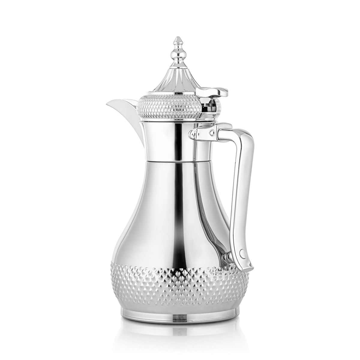 Almarjan 1 Liter Stainless Steel Vacuum Dallah Silver - SWD/D-100-CR