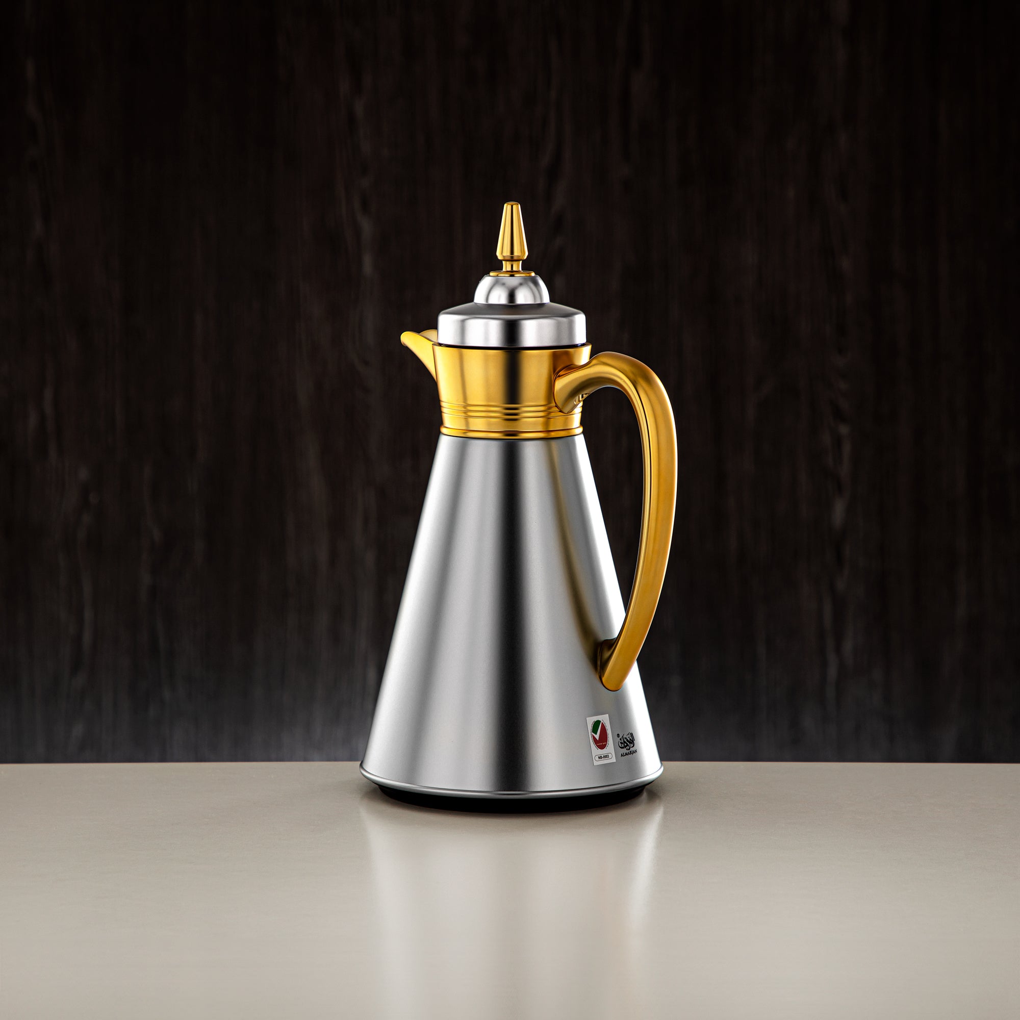 Almarjan Vacuum Flask Set, 0.7L + 1L, Matt Silver & Matt Gold (UBC-A0700/B1000 E23E22) - Ramadan Serveware