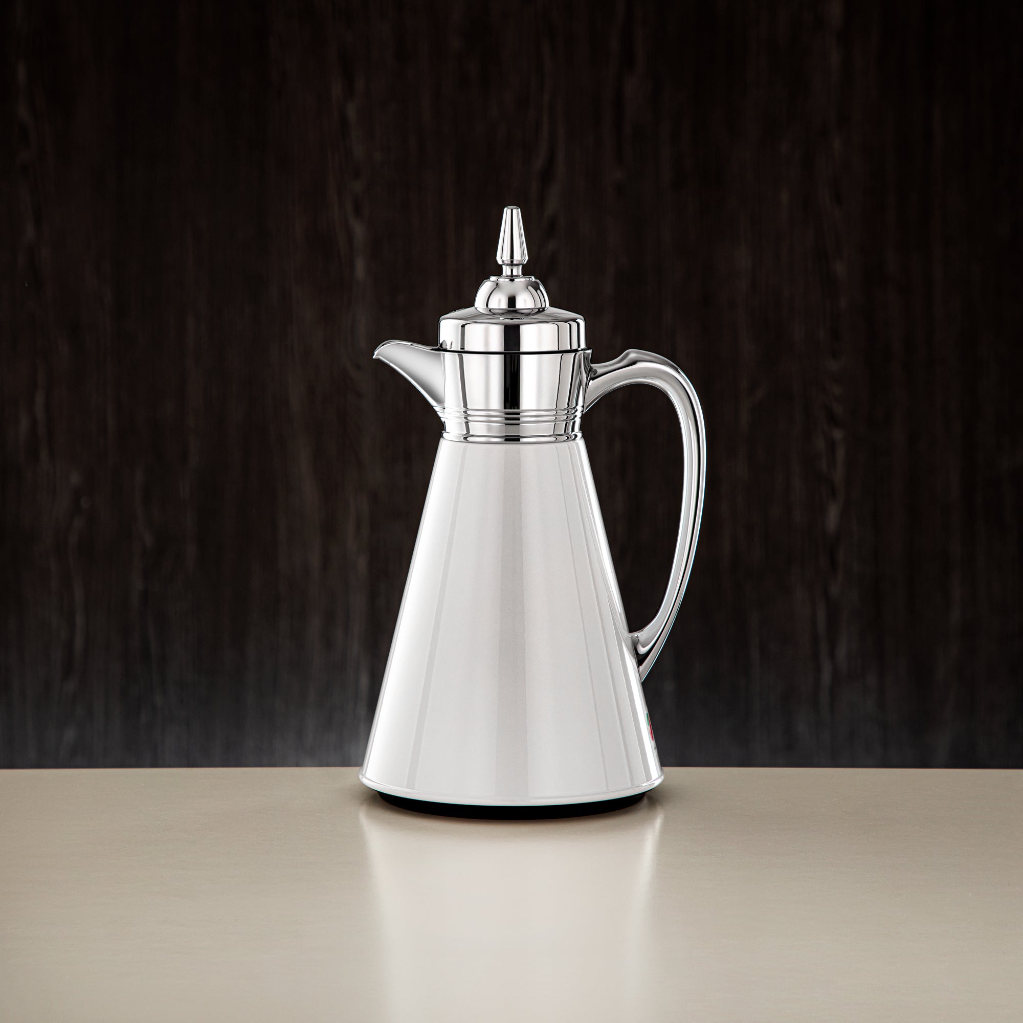 Almarjan Vacuum Flask Set, 0.7L + 1L, White & Silver (UBC-A0700/B1000 Q1ZC) - Ramadan Serveware