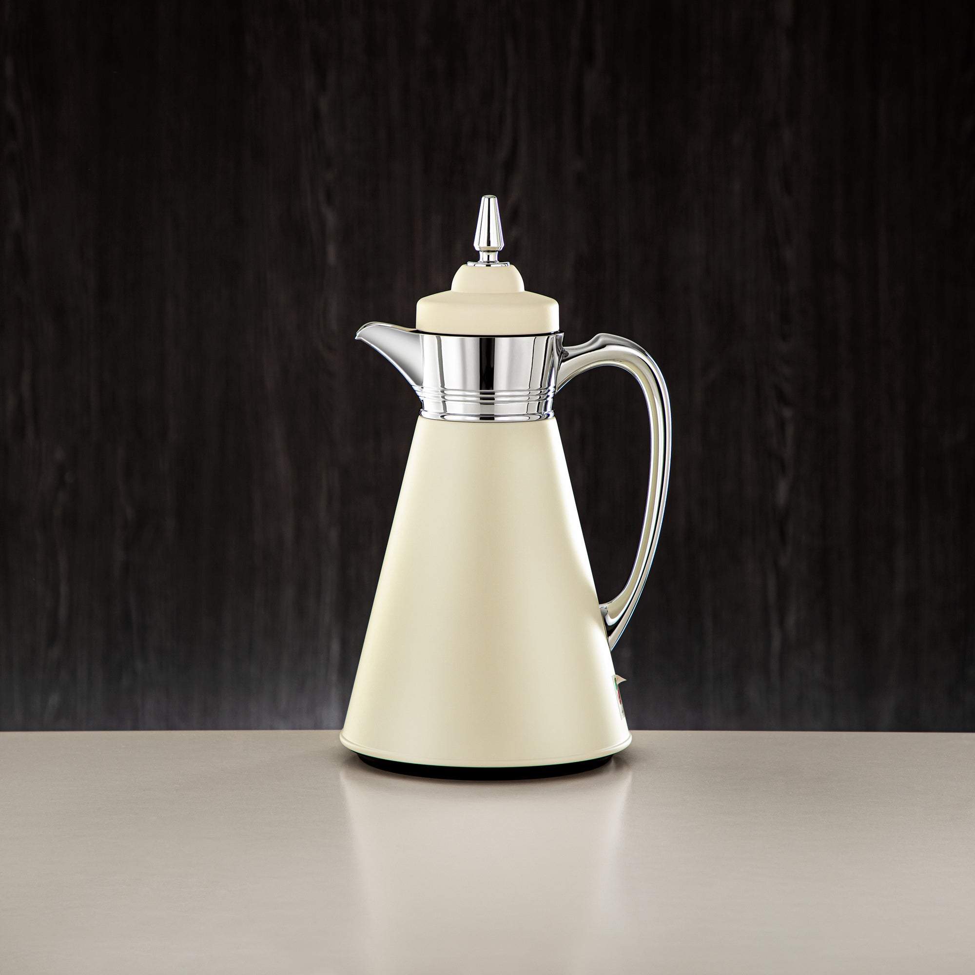 Almarjan Vacuum Flask Set, 0.7L + 1L, Beige & Silver (UBC-A0700/B1000 Q305YZC) - Ramadan Serveware