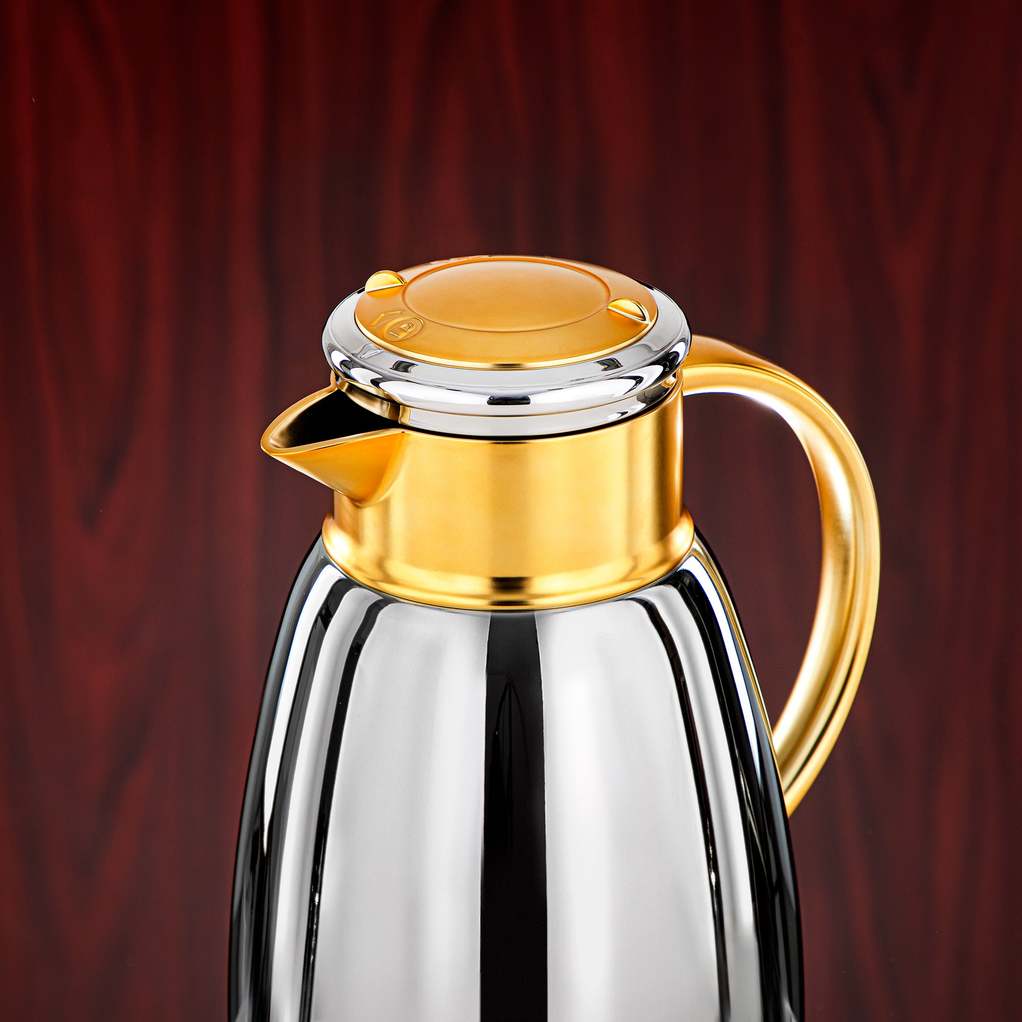 Almarjan Vacuum Flask Set, 0.35L + 0.65L + 1L, Silver & Matt Gold (ULC-0350/0650/1000 CE22) - For Every Occasion