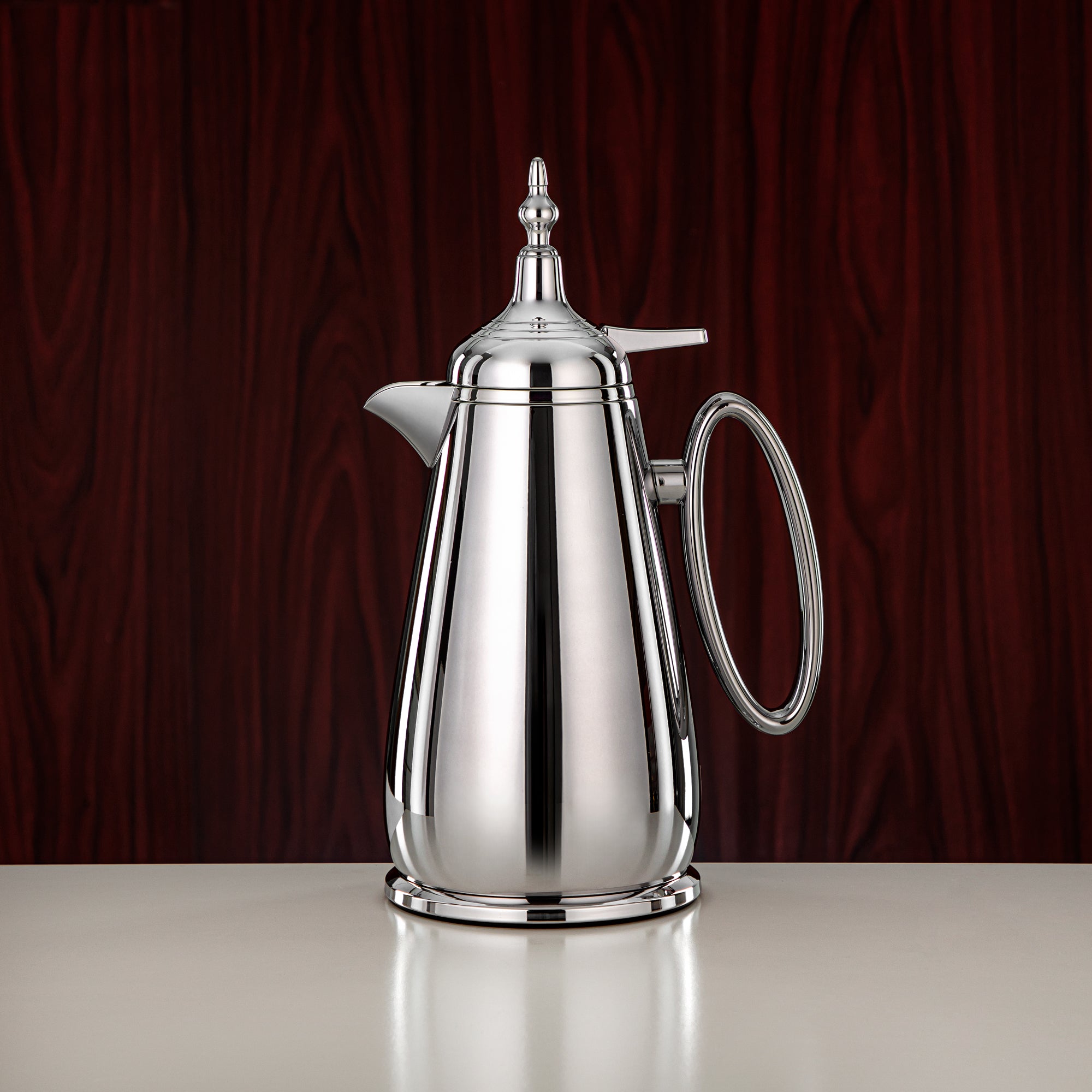 ألمرجان طقم ترامس زر ضغط ABS فضي 0.7 لتر + 1 لتر (UOP-A0700/B1000C) - كلاسيكي ترمس