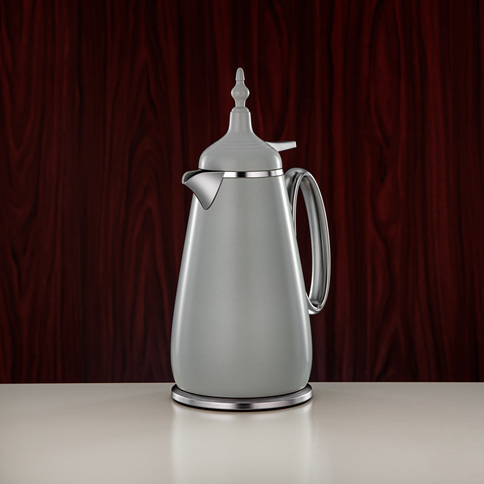 مجموعة طقم ترامس زر ضغط ABS رمادي غير لامع وفضي غير لامع 0.7 لتر + 1 لتر (UOP-A0700/B1000Q265YZE23) - ترمس كلاسيكي