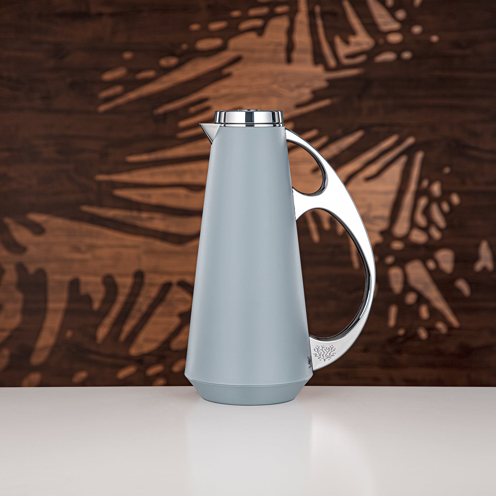Almarjan Vacuum Flask Set, ABS, 1L + 1L, Light Blue & Silver (UPP-1000/1000 BLUC) - Modern Serving