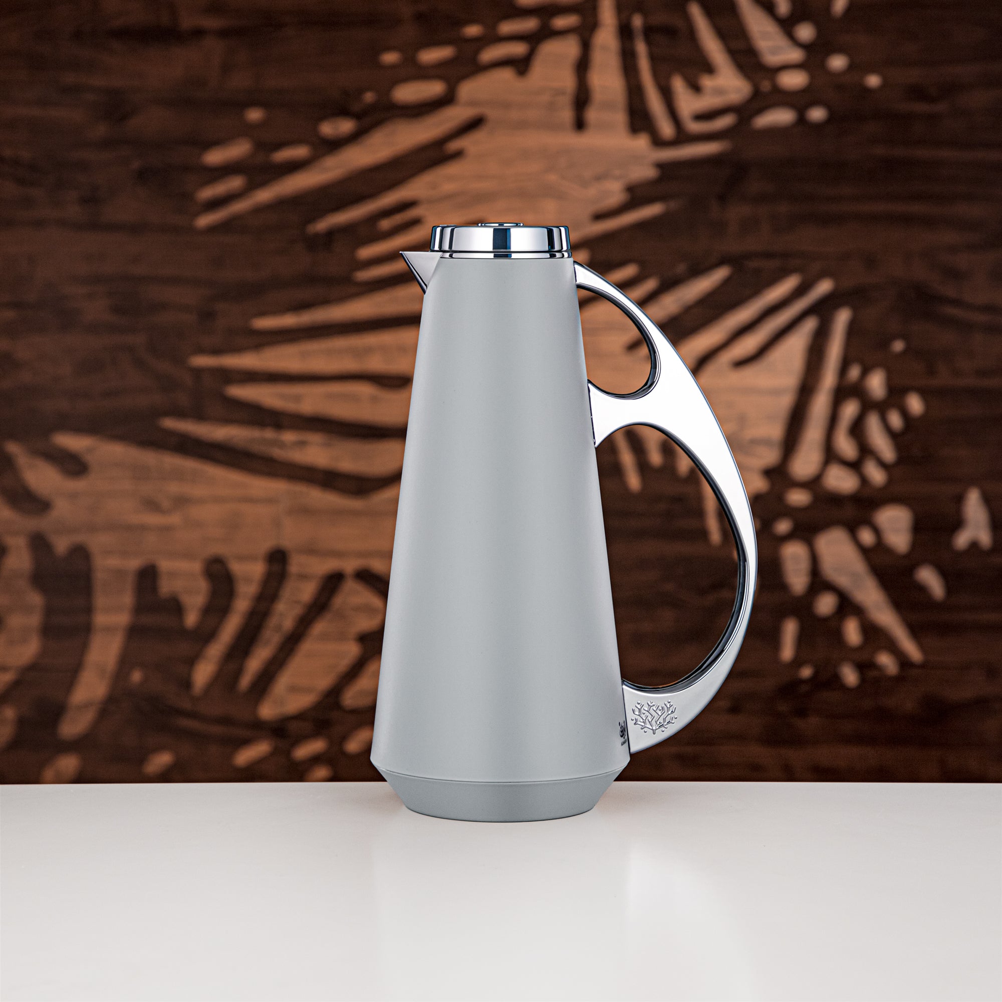 Almarjan Vacuum Flask Set, ABS, 1L + 1L, Light Grey & Silver (UPP-1000/1000 GRAC) - Modern Serving