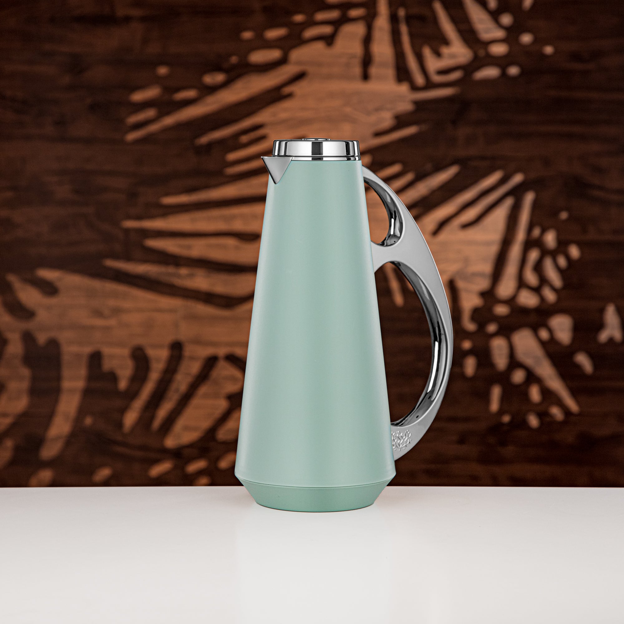 Almarjan Vacuum Flask Set, ABS, 1L + 1L, Light Green & Silver (UPP-1000/1000 GREC) - Modern Serving