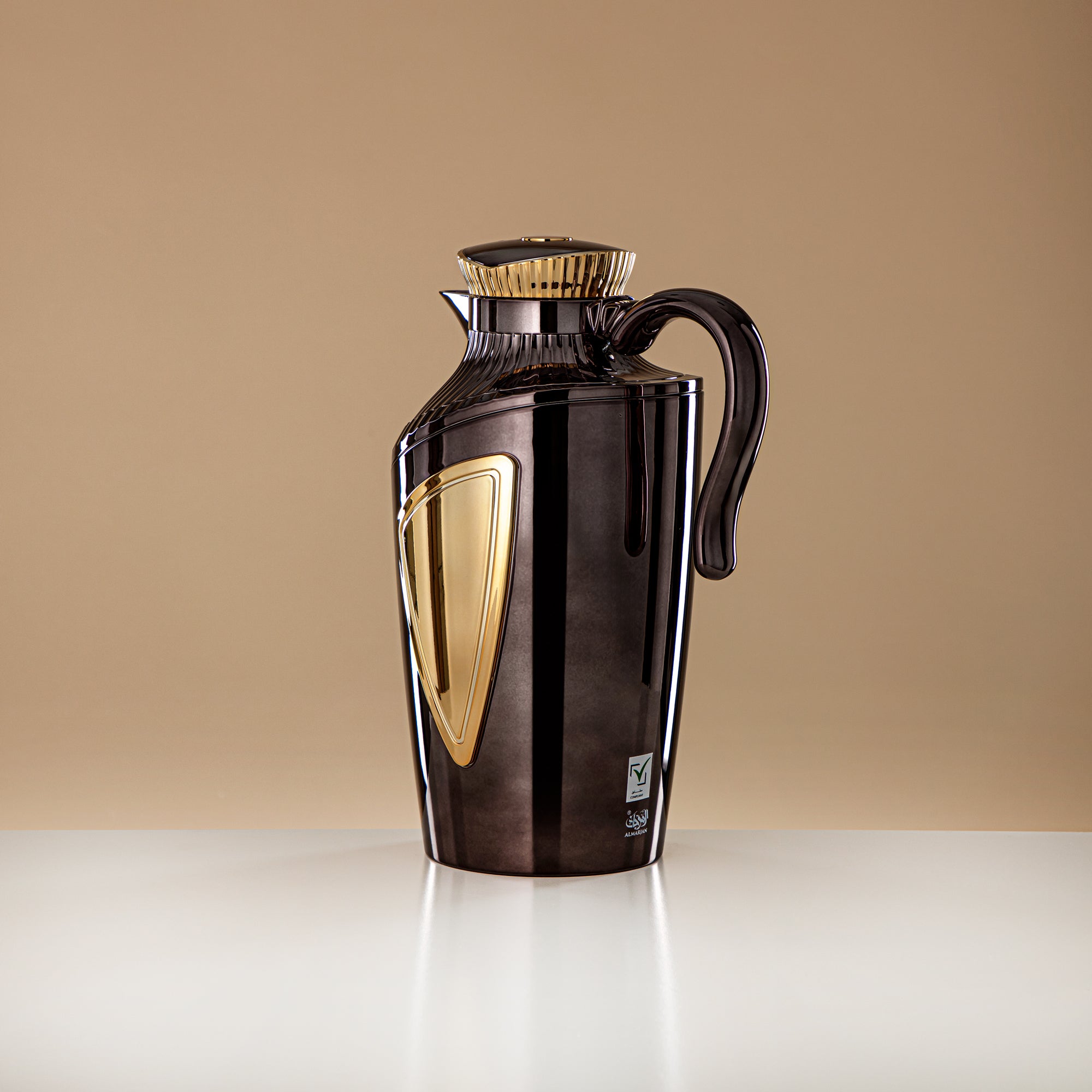 Almarjan 2 Pieces Vacuum Flask Set Gunmetal & Gold - UWP-0700/1000 E10C95