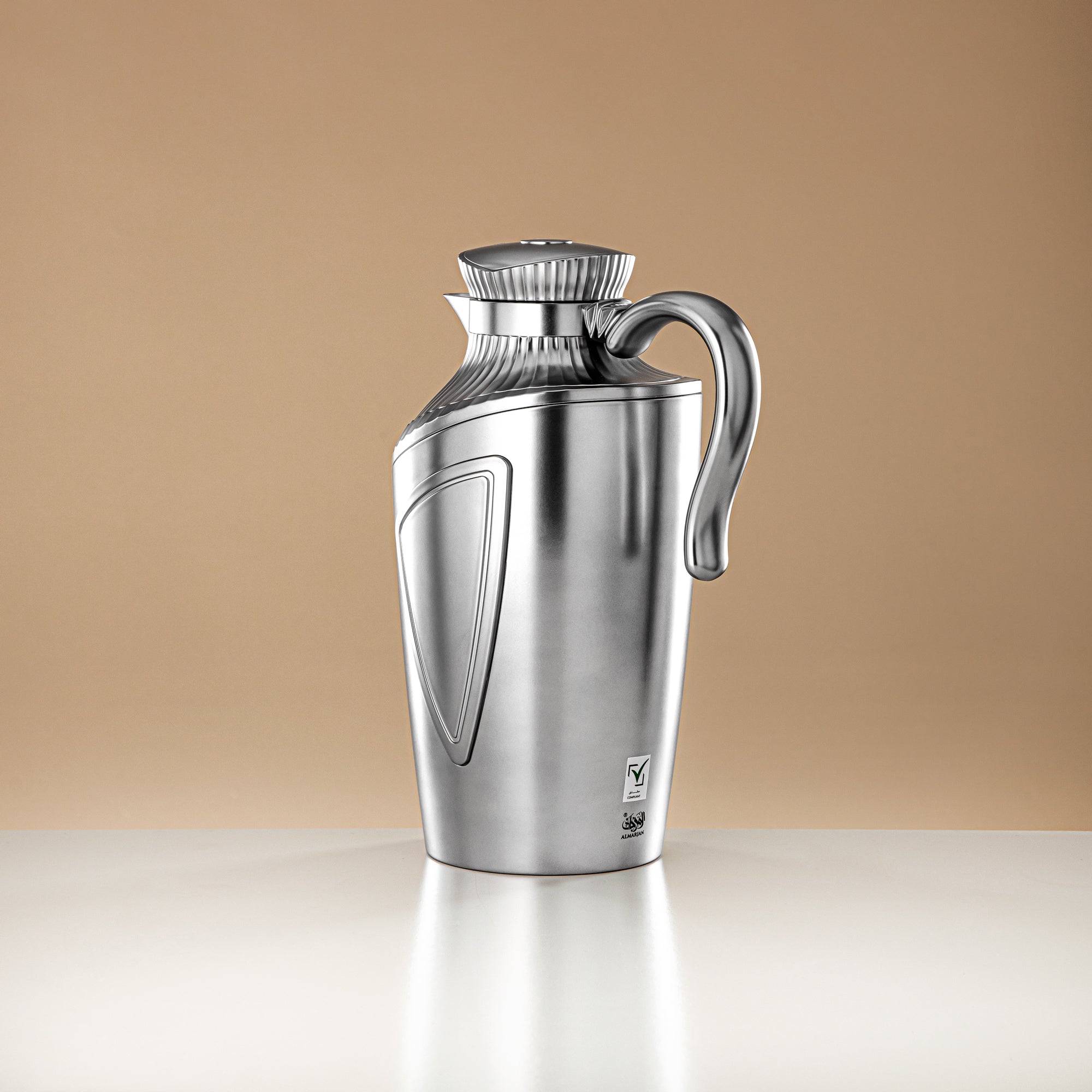 Almarjan 2 Pieces Vacuum Flask Set Matt Silver - UWP-0700/1000 E23