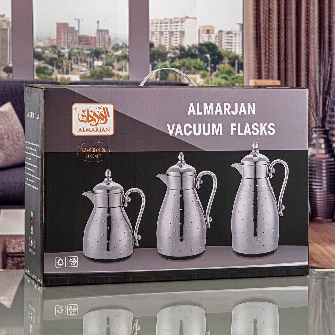 Almarjan 3 Pieces Vacuum Flask Set Gold - VAF0010338