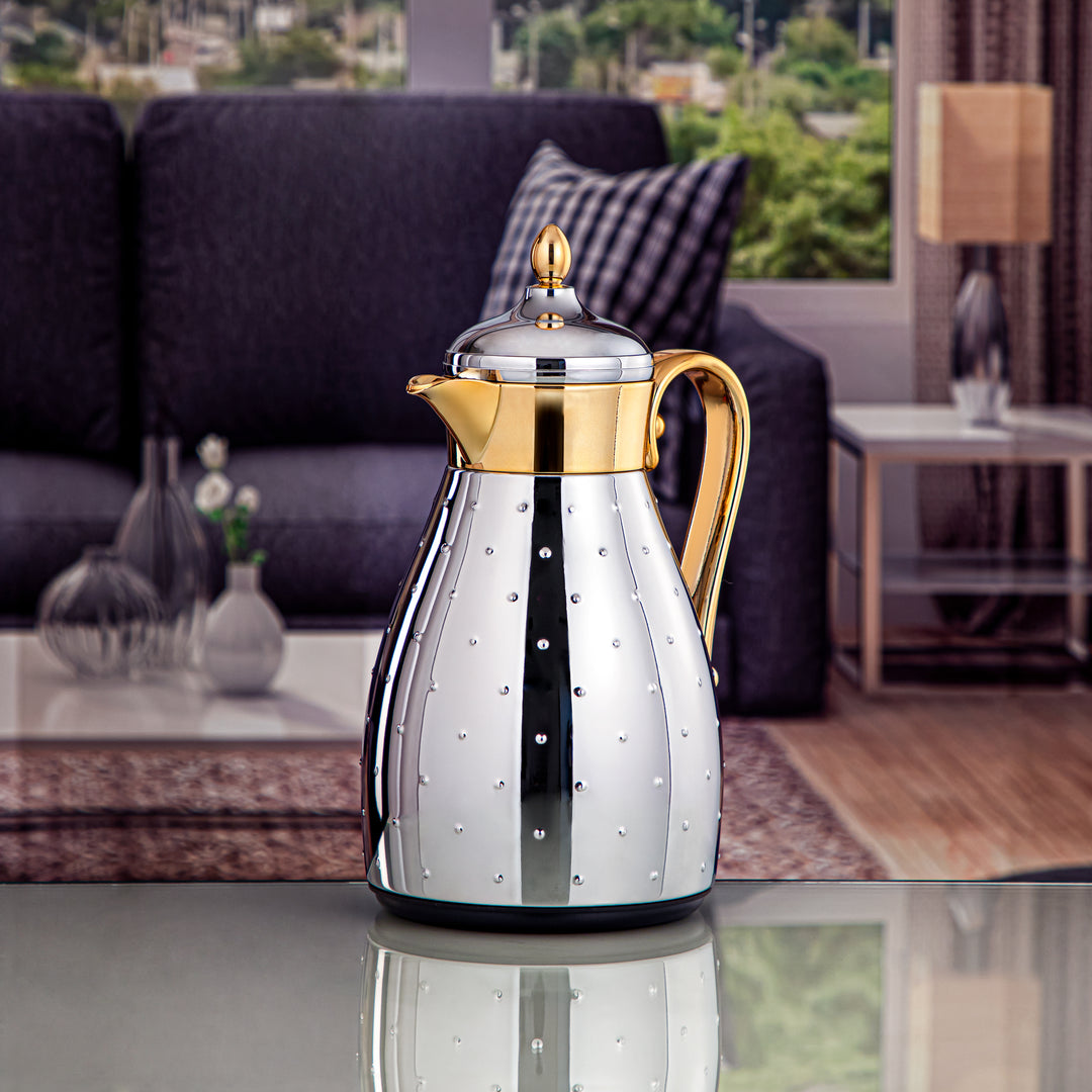 Almarjan 0.6 Liter Vacuum Flask Silver & Gold - VAF0010340