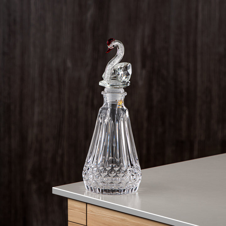 Almarjan Perfume Bottle 200ML (VR-D31-5-Clear) - Glass with Swan Knob | Swan Collection