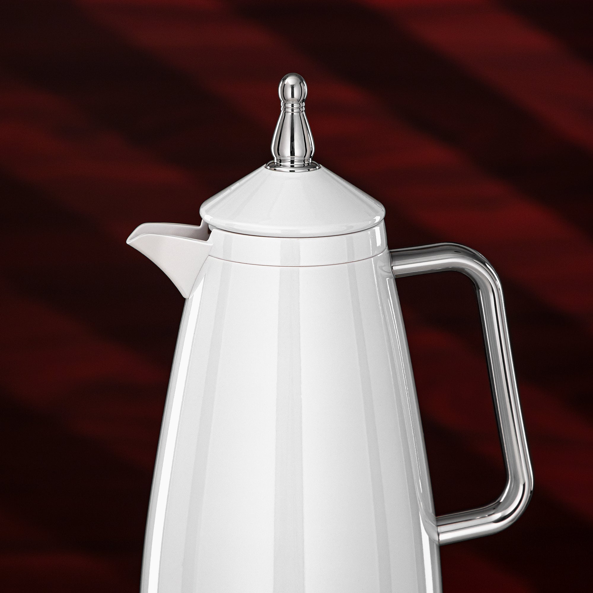 Almarjan Vacuum Flask Set 1L + 1L White & Silver