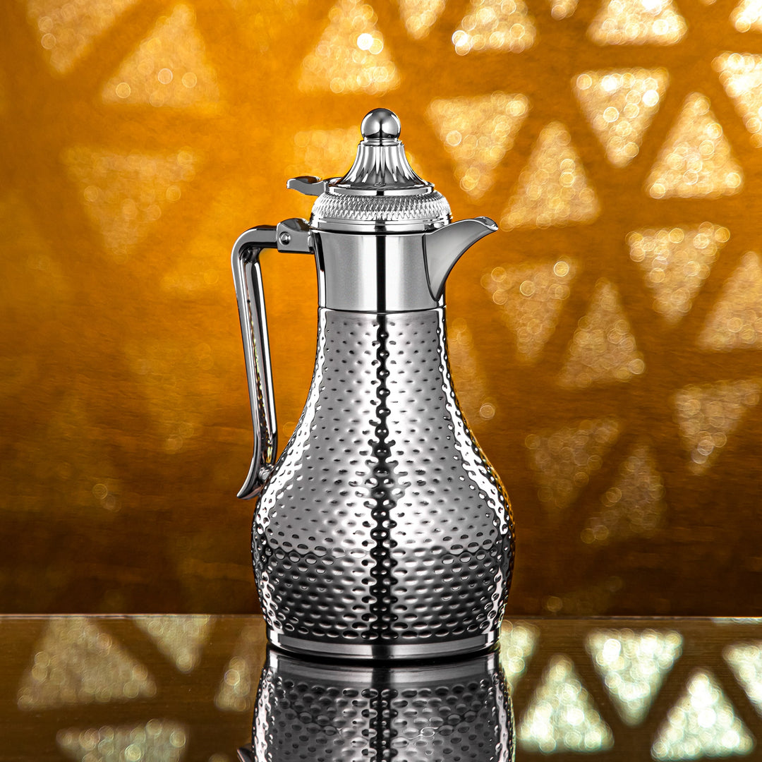 Almarjan 0.8 Liter Stainless Steel Vacuum Tea Dallah Silver - SUT/H-080-CR