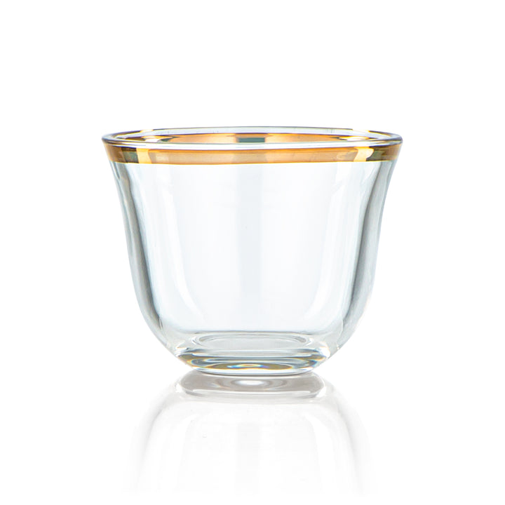 Almarjan 50 ML Glass Cawa Cup - 1013B-GLD