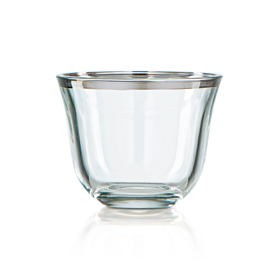 Almarjan 50 ML Glass Cawa Cup - 1013B-SIL