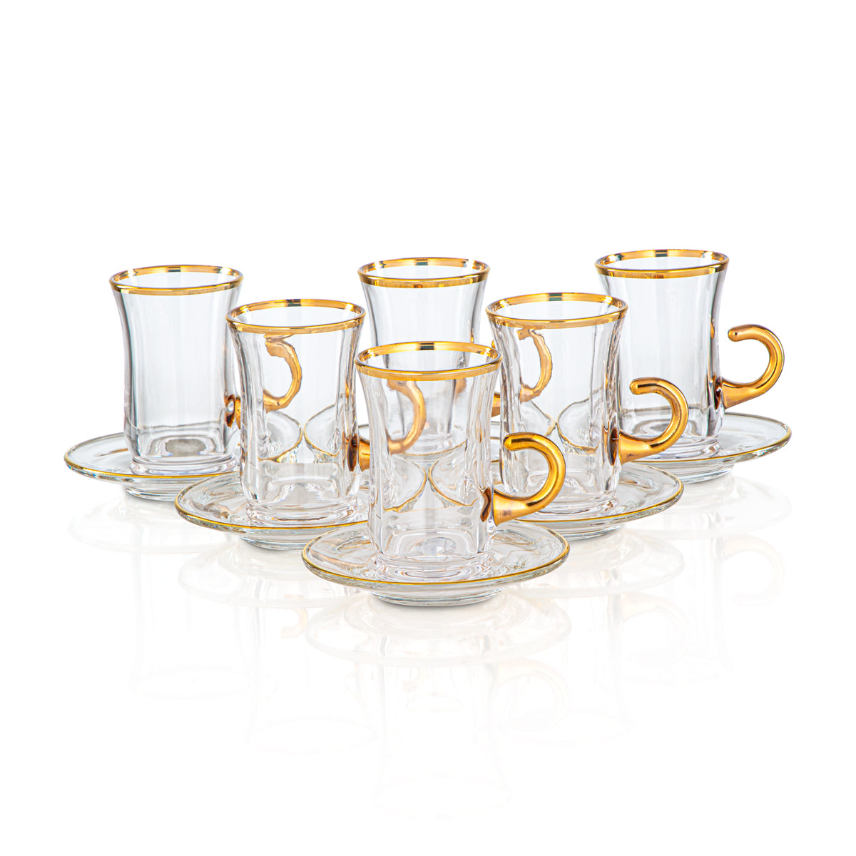 Almarjan 120 ML Glass Tea Cup - 1043BJ-0001P-GLD