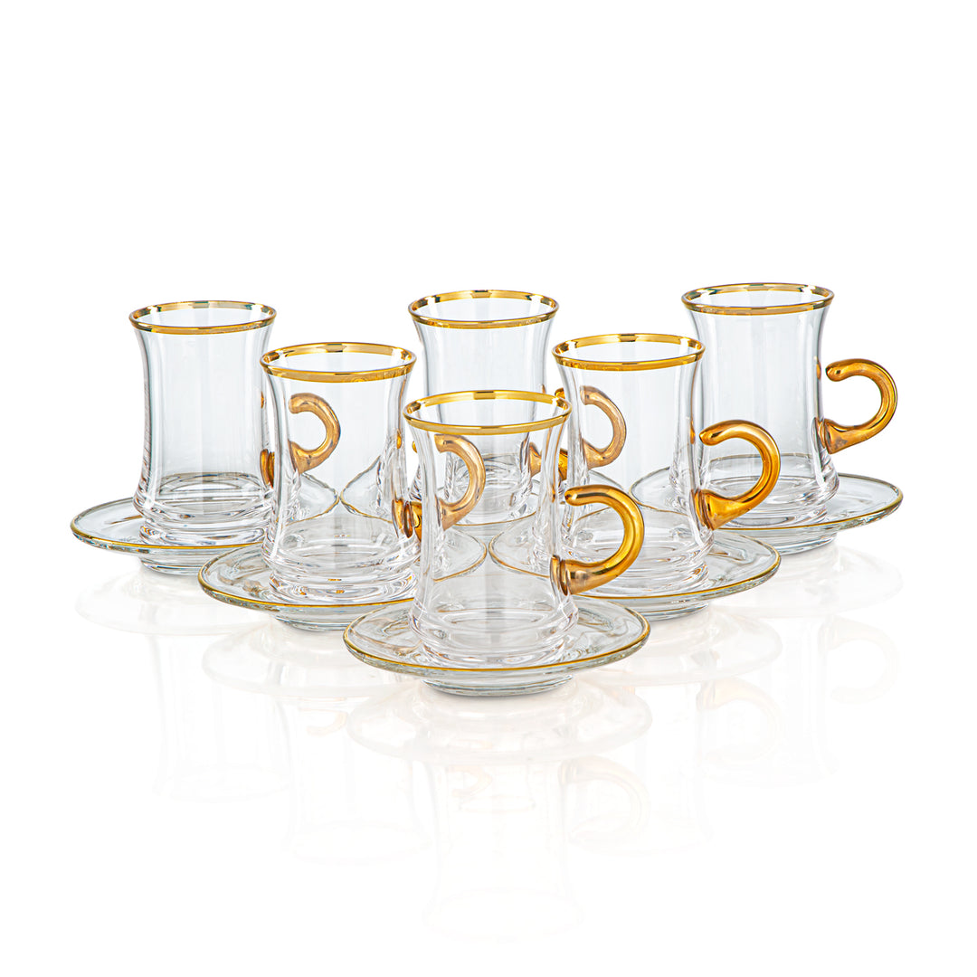 Almarjan 120 ML Glass Tea Cup - 1265B-0001P-GLD