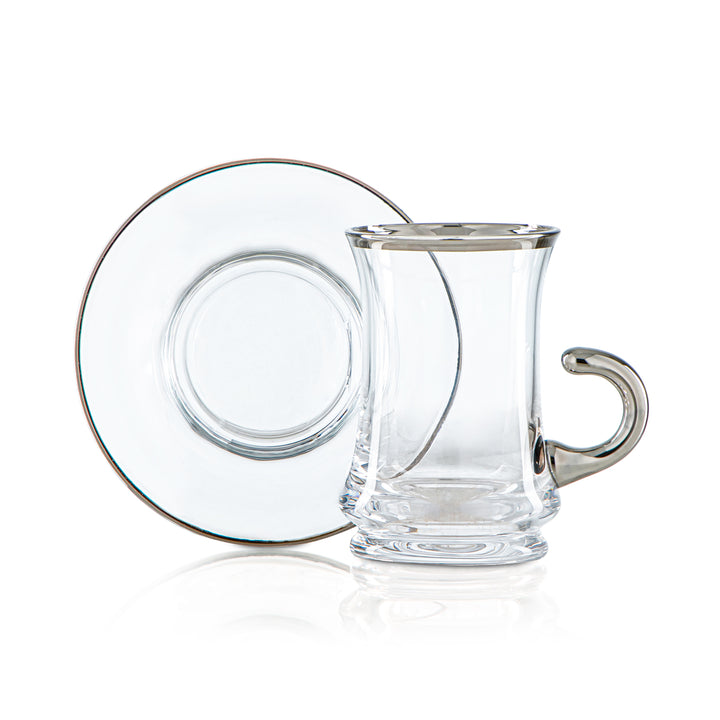 Almarjan 120 ML Glass Tea Cup - 1265B-0001P-SIL