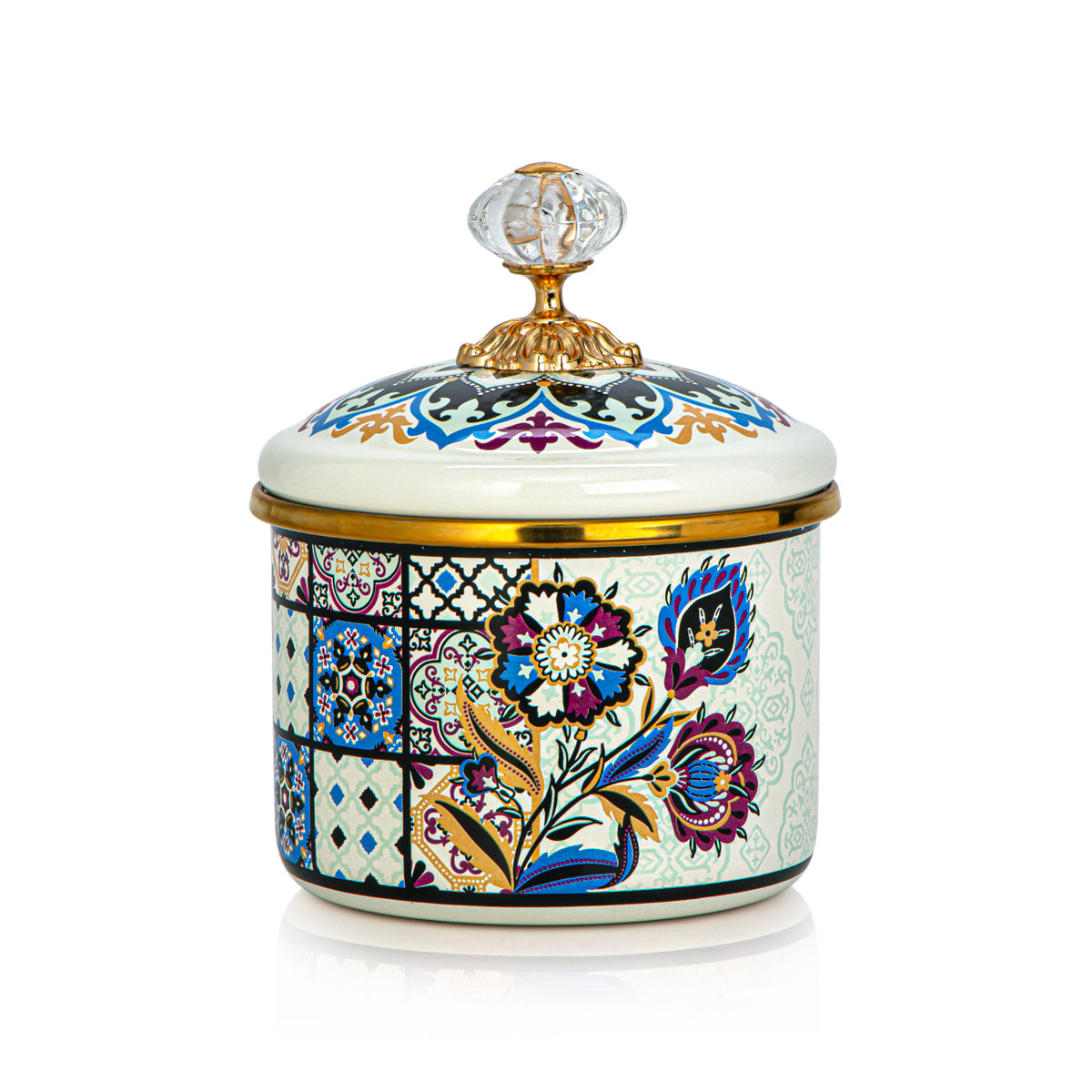 Almarjan Tohfa Collection Enamel Canister Small - 287421045