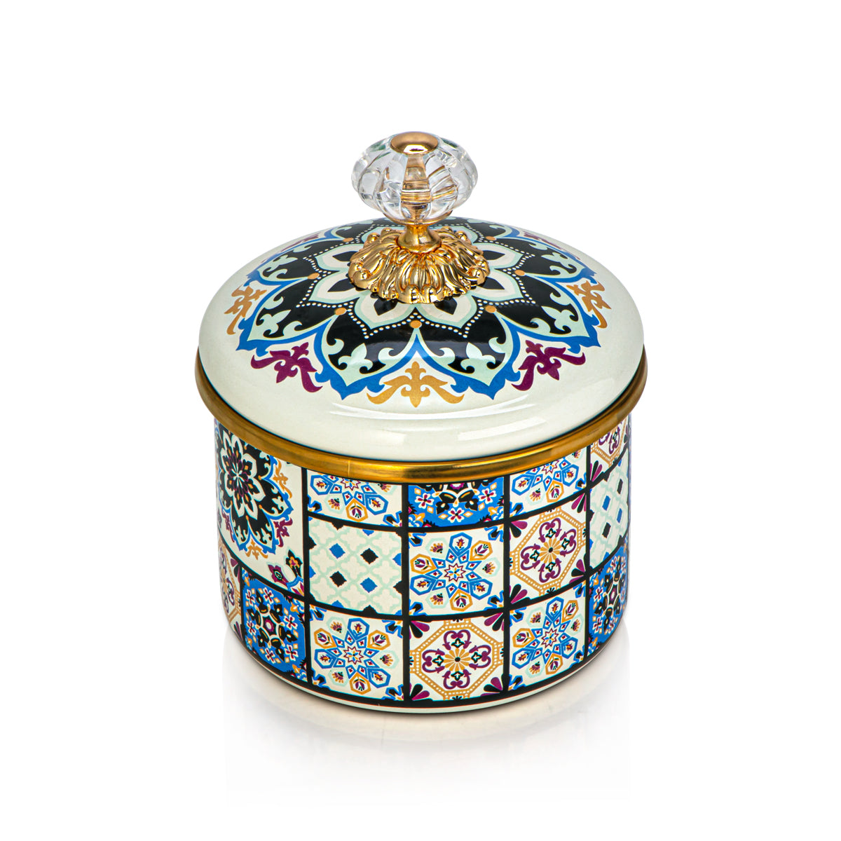 Almarjan Tohfa Collection Enamel Canister Small - 287421045