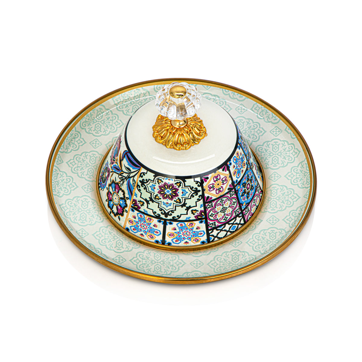 Almarjan Tohfa Collection Enamel Butter Plate - 287421047