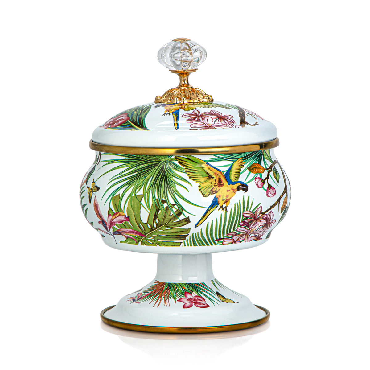 Almarjan 14 CM Tohfa Collection Enamel Sugar Bowl With Stand - 287421063