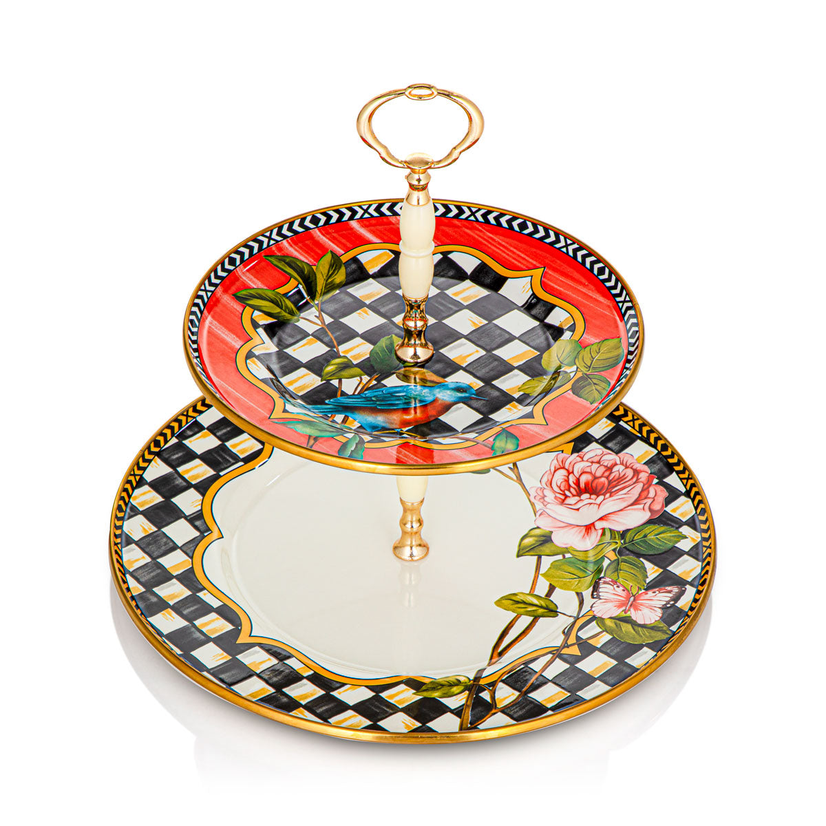 Almarjan 2 Tier Tohfa Collection Enamel Sweet Stand - 287421092