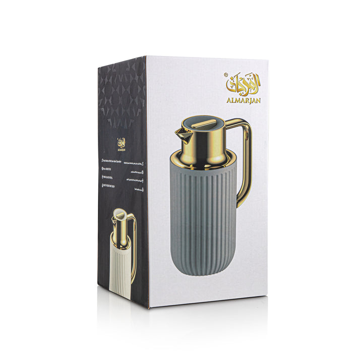 Almarjan 1.6 Liter Vacuum Flask  Matt Ivory & Gold - 2C122-160 MIV/G