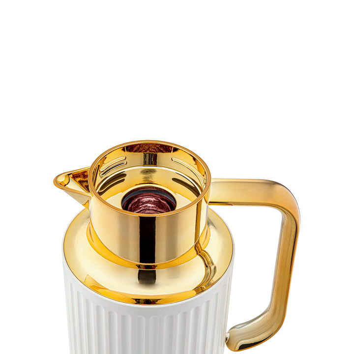 Almarjan 1.6 Liter Vacuum Flask  Matt Ivory & Gold - 2C122-160 MIV/G