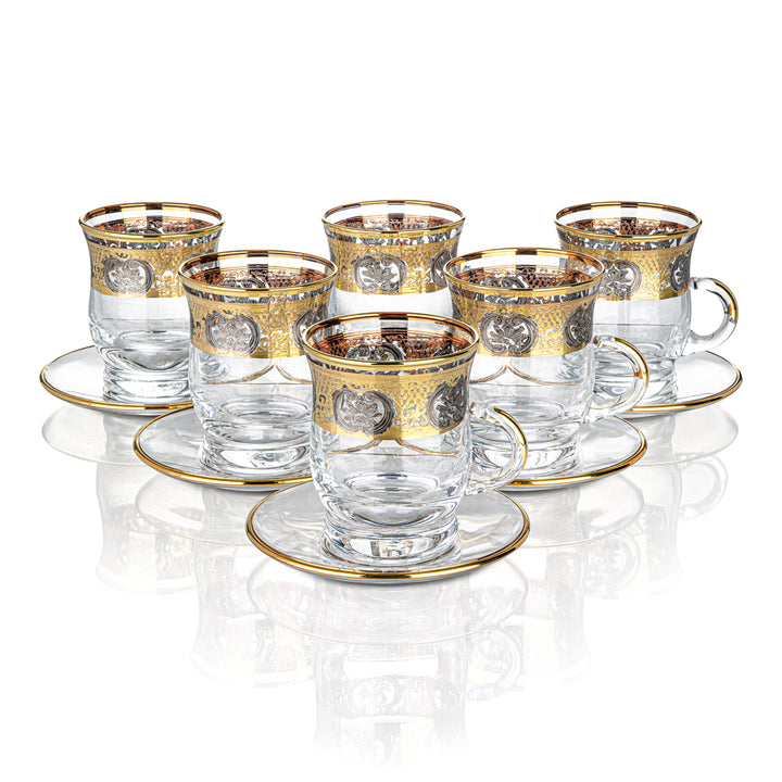 Almarjan 6 Pieces Glass Tea Cup Set - 3088/763