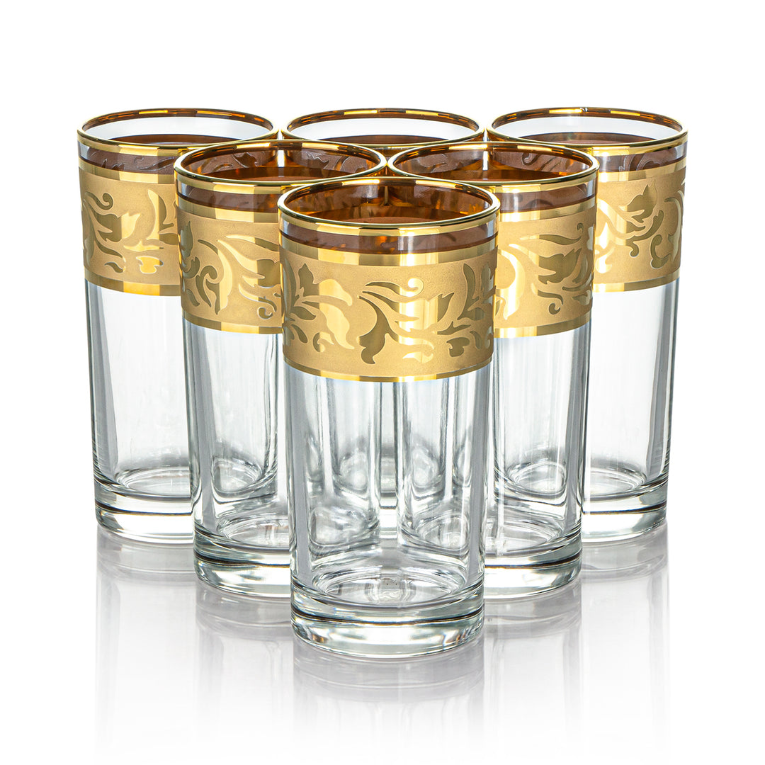 Almarjan 6 Pieces Glass Water Cup Set - 641/795