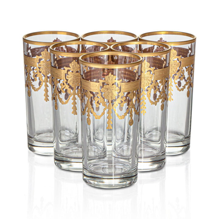 Almarjan 6 Pieces Glass Water Cup Set - 641/837