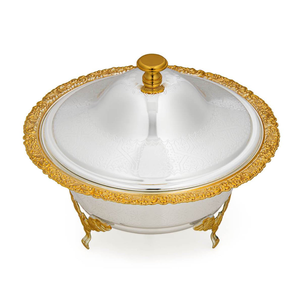 Shop 18 CM Date Bowl With Cover Silver & Gold at Almarjanstore.com - UAE