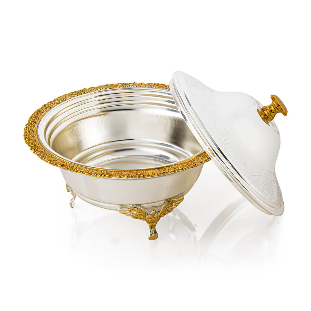 Shop 18 CM Date Bowl With Cover Silver & Gold at Almarjanstore.com - UAE