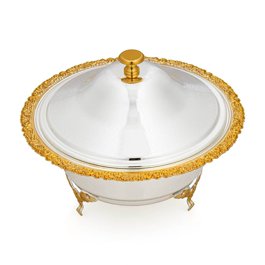 Shop 20 CM Date Bowl With Cover Silver & Gold at Almarjanstore.com - UAE