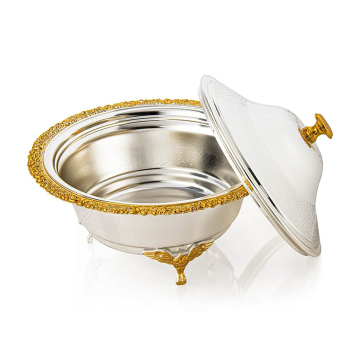 Shop 20 CM Date Bowl With Cover Silver & Gold at Almarjanstore.com - UAE