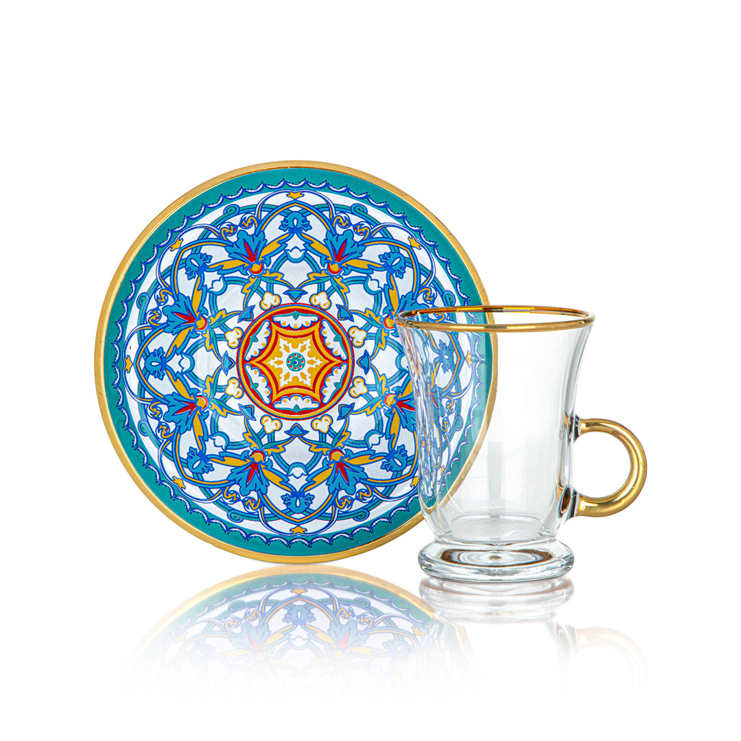 Almarjan 6 Pieces Dream Collection Glass Tea Cups - 87042