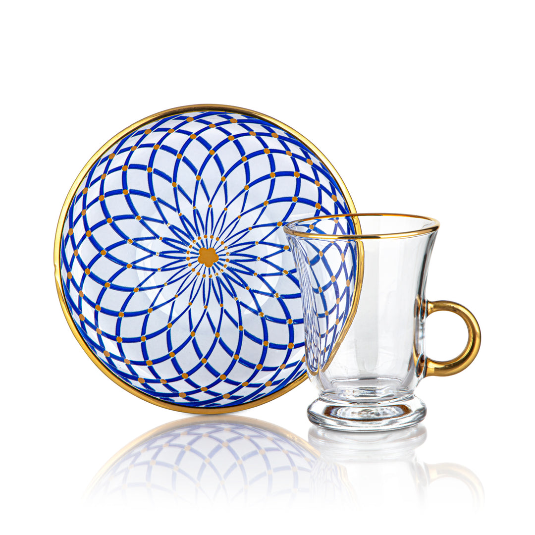 Almarjan 6 Pieces Asya Collection Glass Tea Cups - 87084