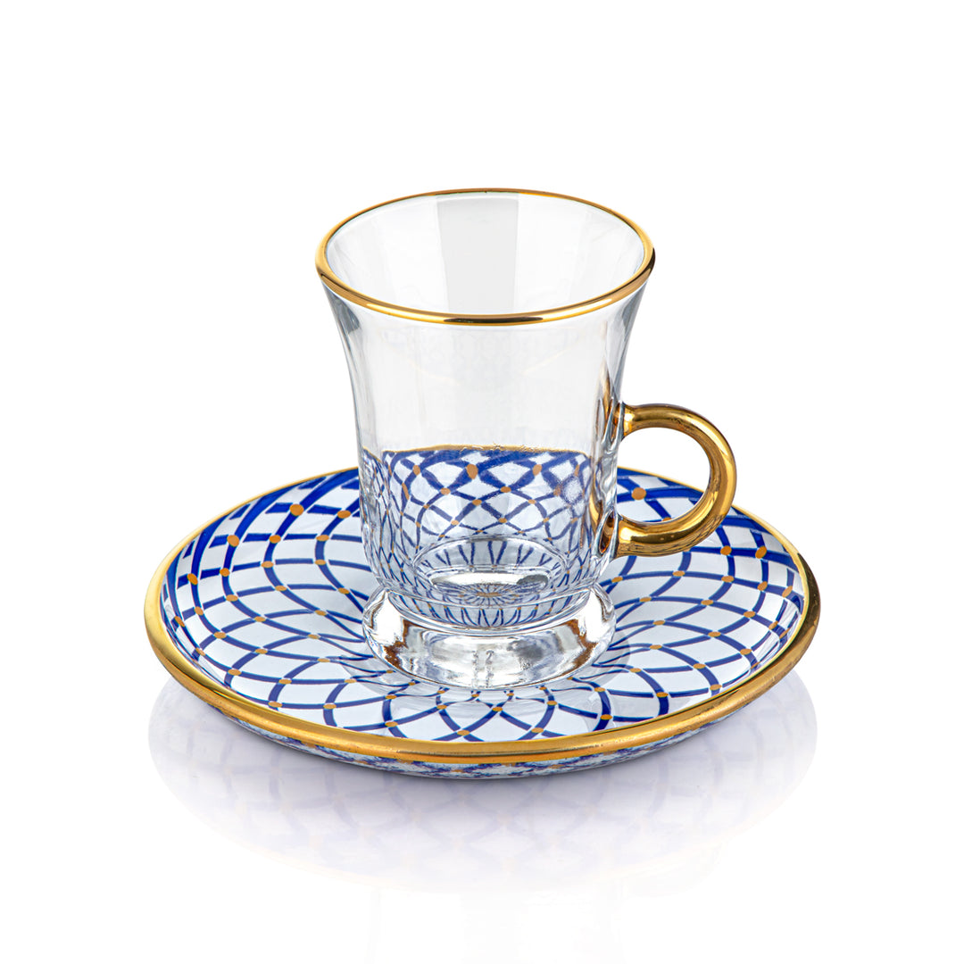 Almarjan 6 Pieces Asya Collection Glass Tea Cups - 87084