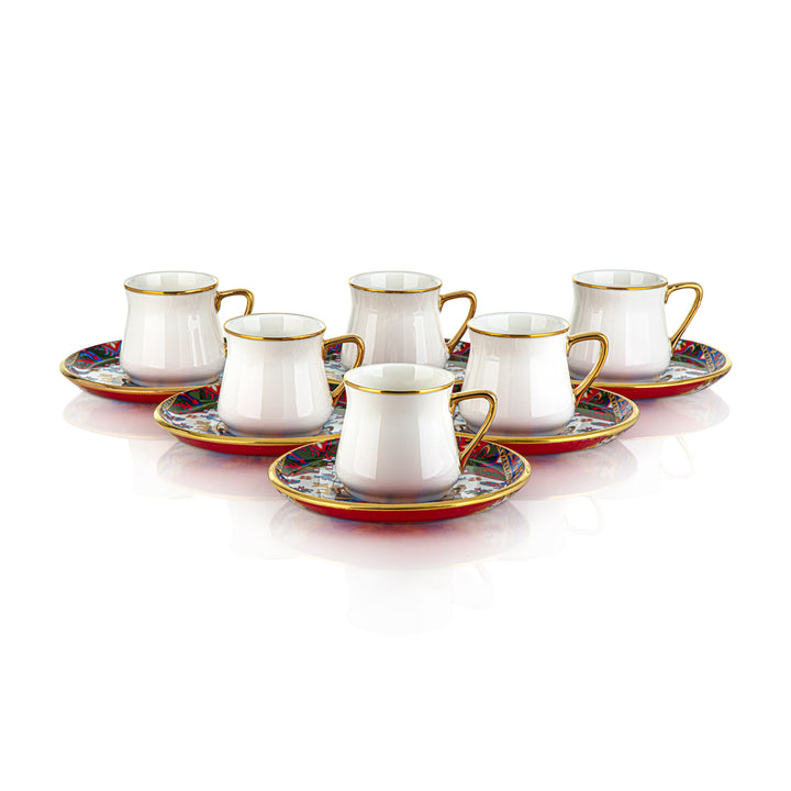 Almarjan 6 Pieces Orca Collection Porcelain Coffee Cups - 87155