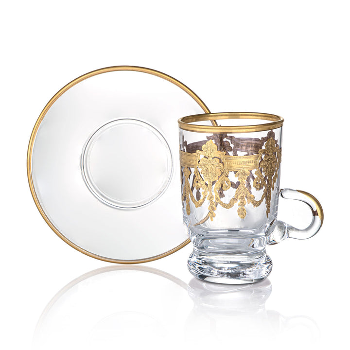 Almarjan 6 Pieces Glass Tea Cup Set - 906/837