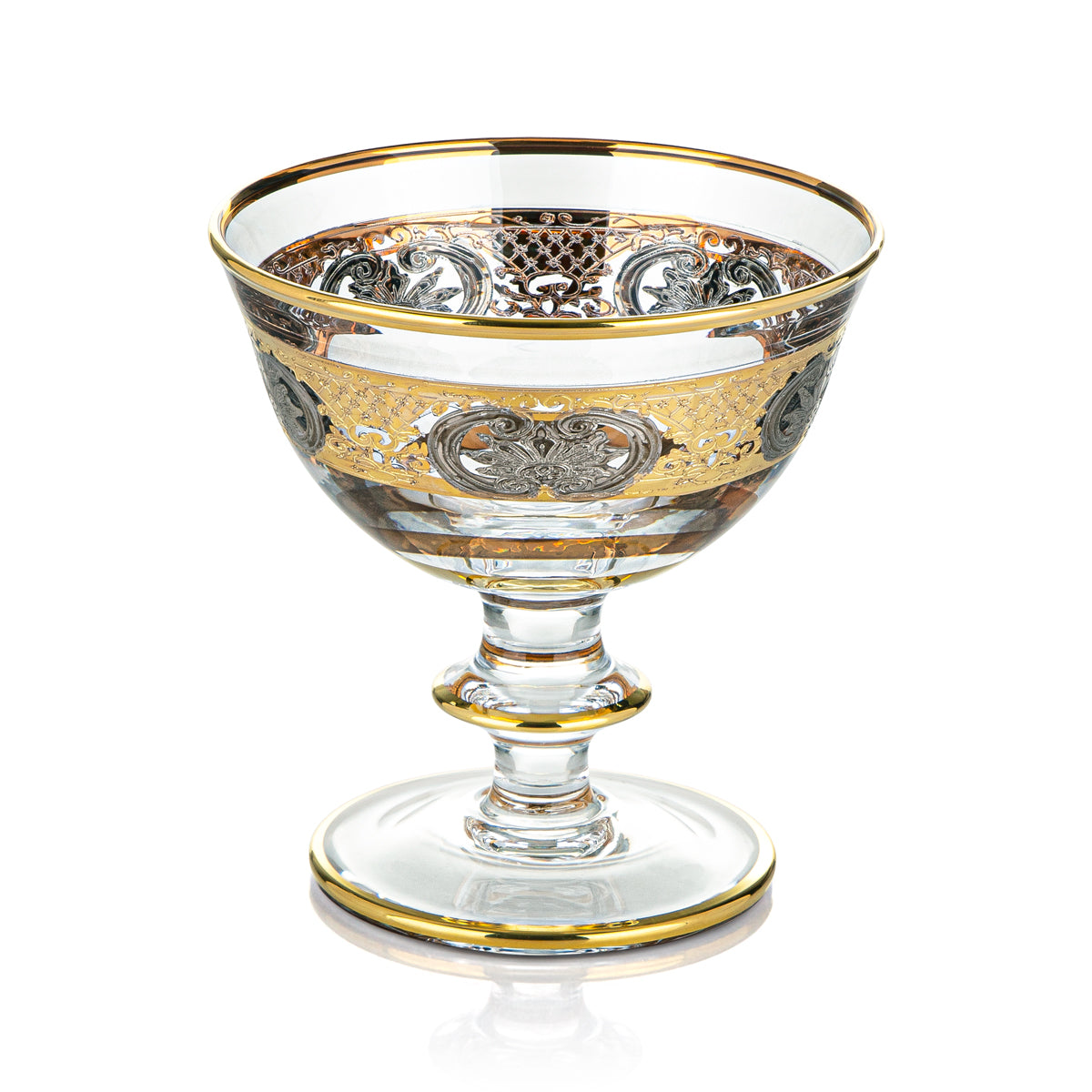 Almarjan 6 Pieces Glass Ice Cream Cup Set - 955/763