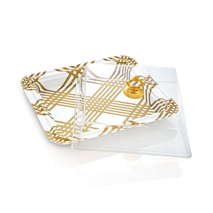 Almarjan 48 CM Square Acrylic Tray With Cover - ACR1990064 (1990040)