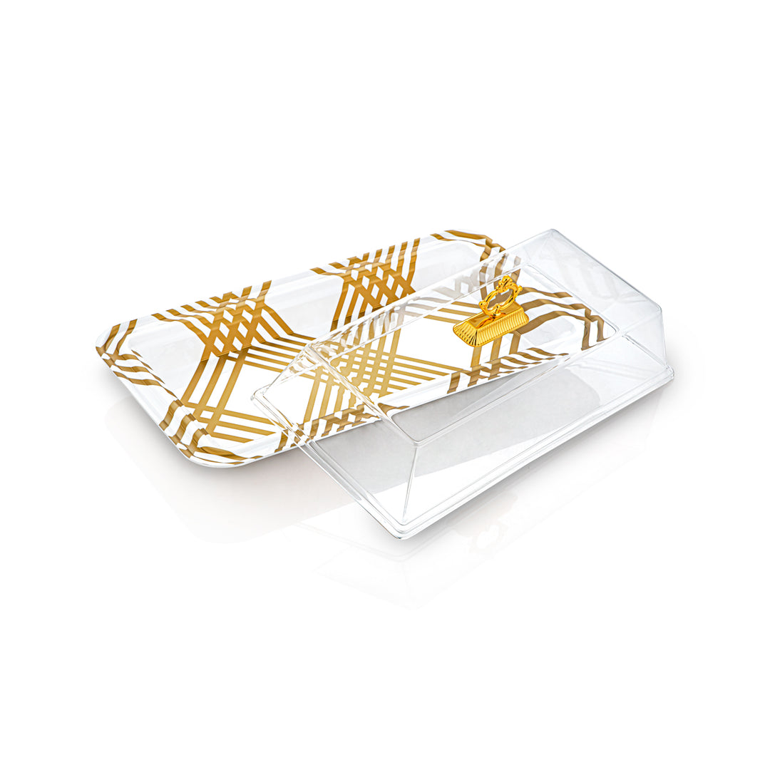 Almarjan Rectangle Acrylic Tray With Cover - ACR1990069 (1990045)