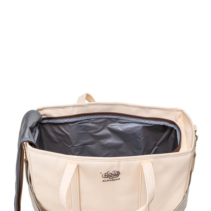 Almarjan Fashion Picnic Bag Beige - BAG2570084