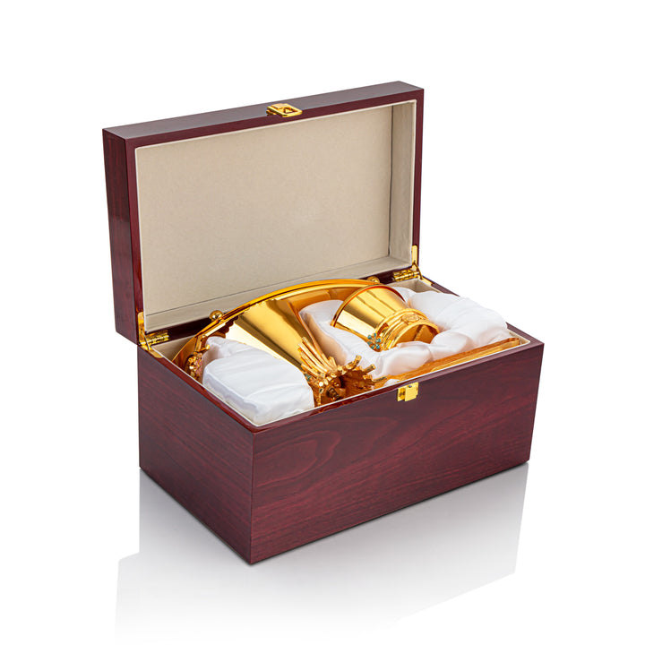 Almarjan 4 Pieces Sanabel Collection Incese Burner Set Gold BKT-10M-FG