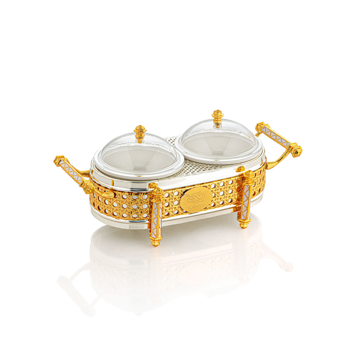 Almarjan 2 Part Al Waha Collection Candy Set Silver & Gold - CB02-159-CG