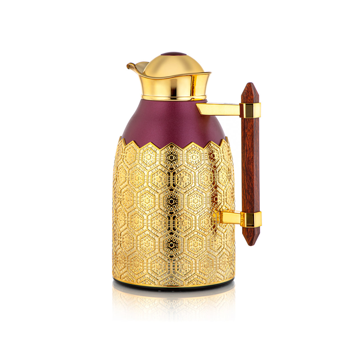 Almarjan 2 Pieces Vacuum Flask Set Maroon & Gold - CBL + CBM-MNG